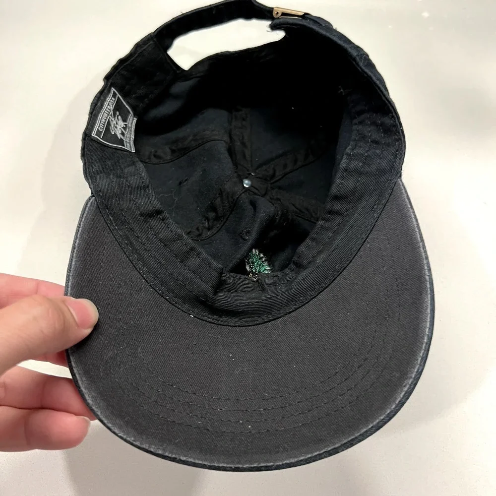 Pineapple Hat Cap Black Hat Strap Back‎ Adjustable Adult Logo Fruit Unstructured